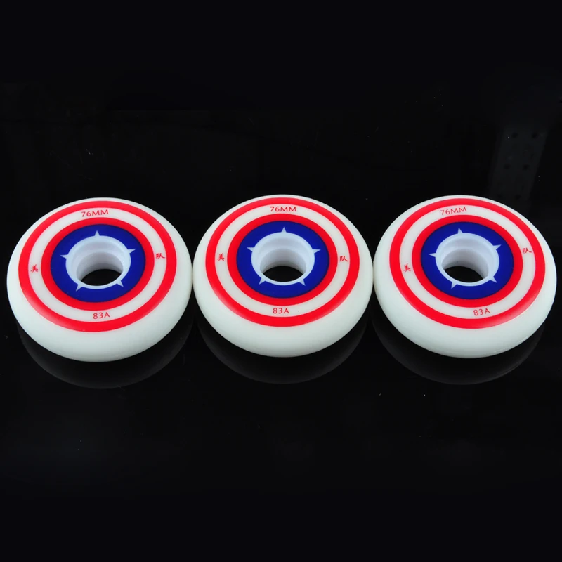 [ Slalom Wheel ] 8 Pcs/Lot 83A FSK Skating Wheels Durable Elastic PU Material with Original Hyper +G Inline Skate Roller Rodas