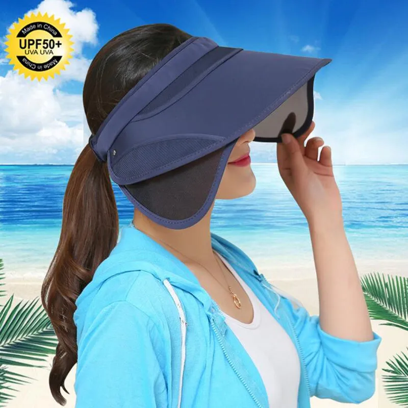 

Summer Stretching Sun Hat Women Empty Top Outdoor Sunshade Sunhat Korean Riding UV Sun Protection Fashion Leisure Lady Cap H7332