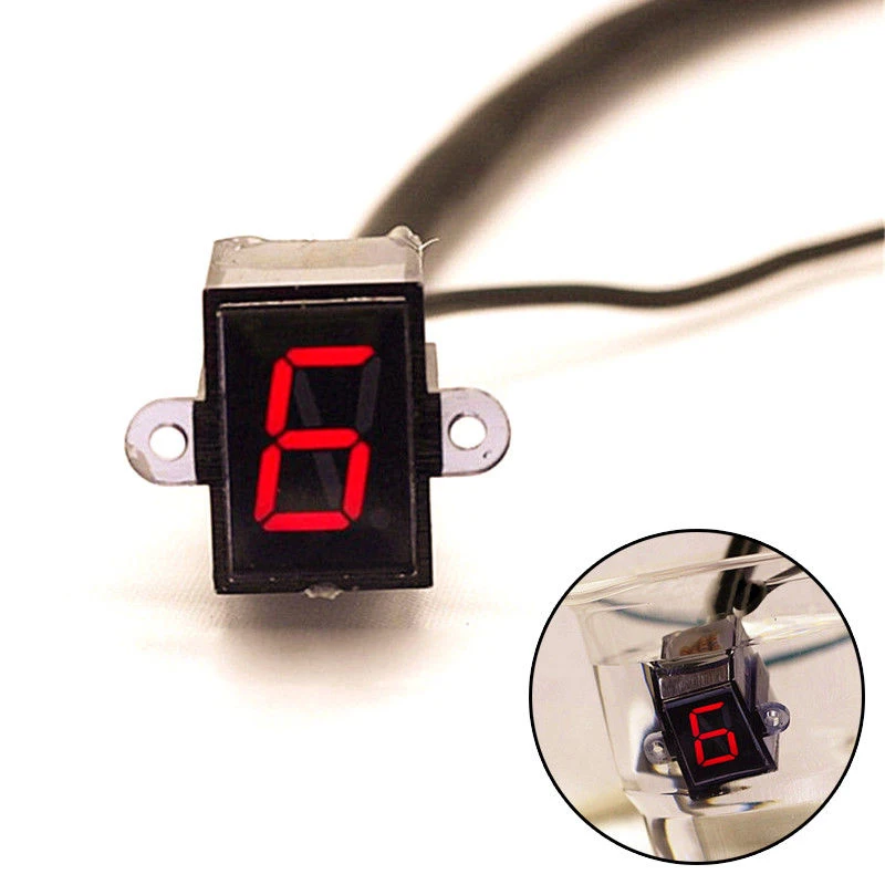 12V LED Motorcycle Refit Gear Indicator Light N-6 Speed Shift Clutch Lever Gauge