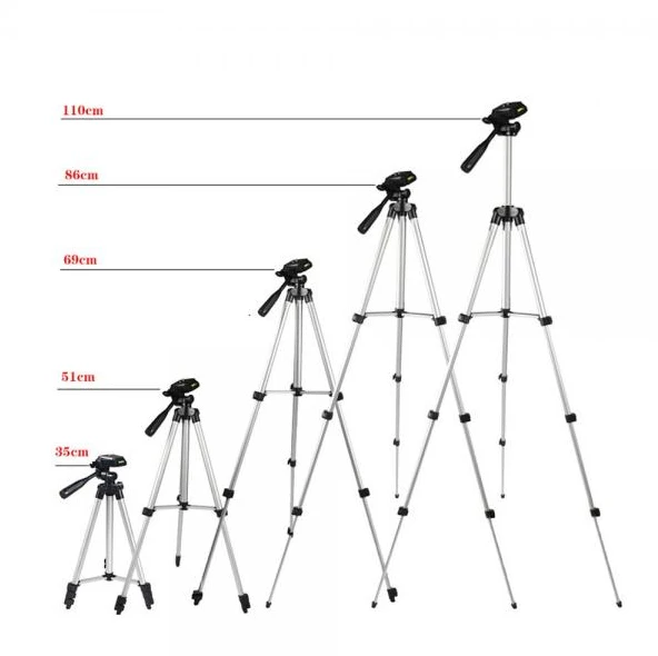 Supporto di alluminio piegante portatile del corredo del treppiede di KT-3110 per la macchina fotografica/videocamera