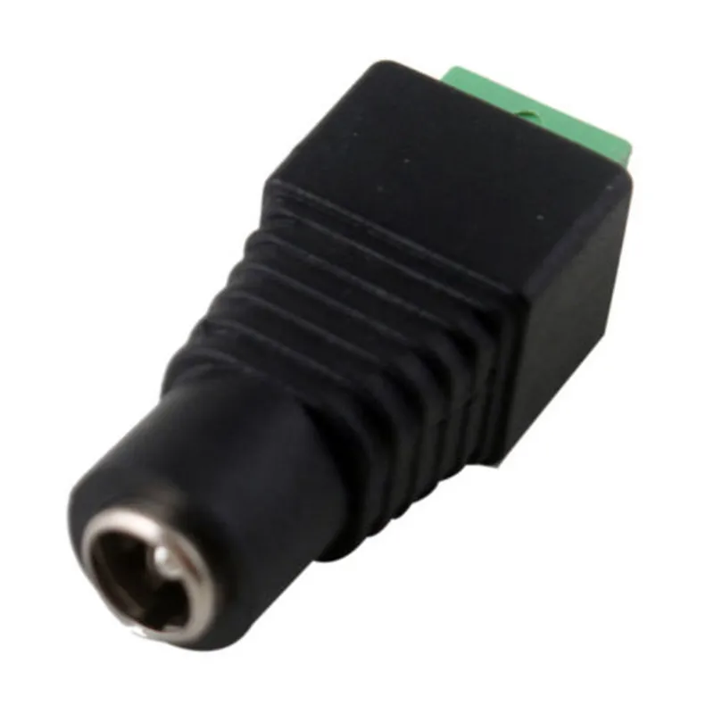 5,5mm x 2,1mm Weiblich Männlich DC Power Stecker Adapter für 5050 3528 5060 Einzigen Farbe LED Streifen und CCTV Kameras