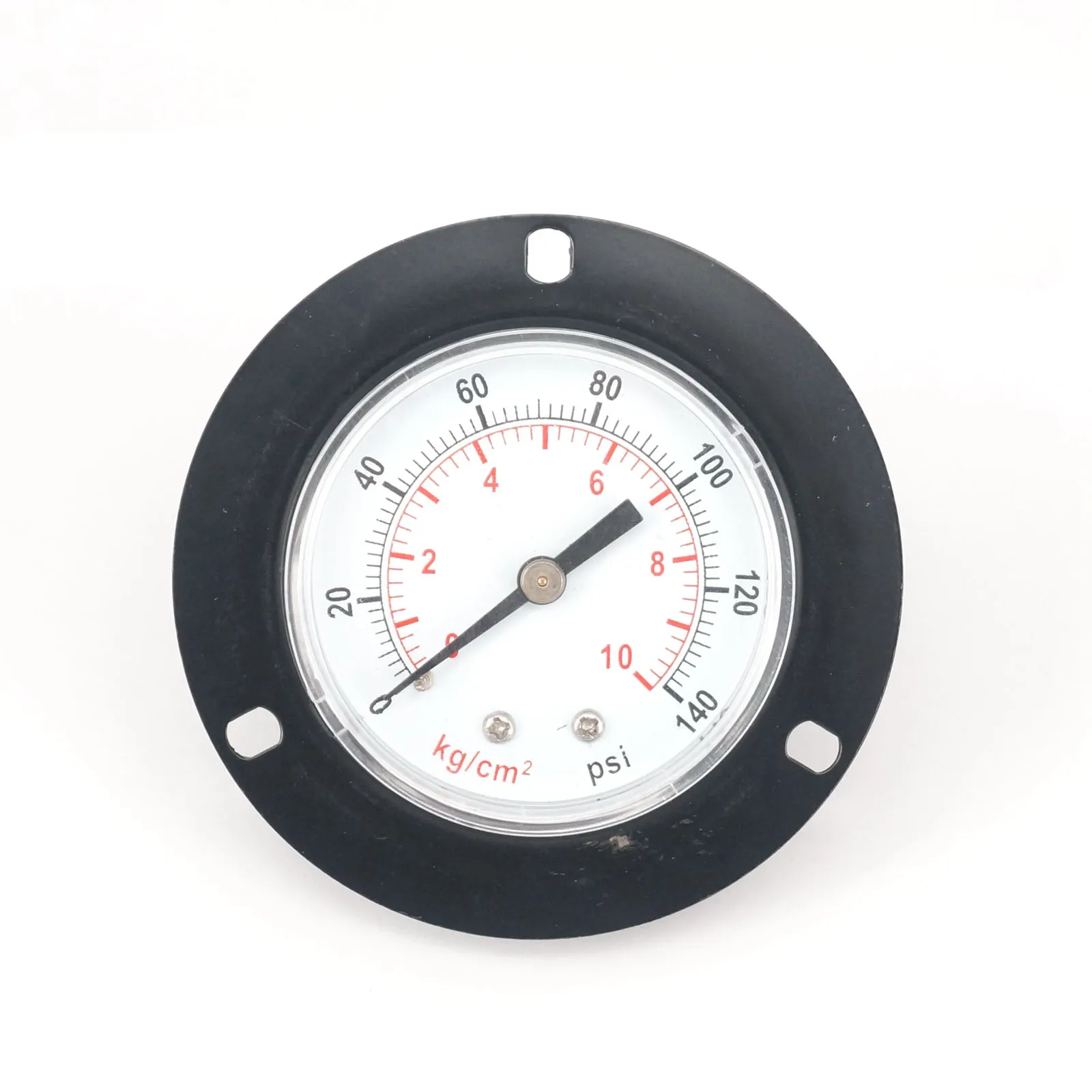 Black 0-140 PSI Air Pressure Gauge 50mm Face Axial Mount With Edge G1/4\