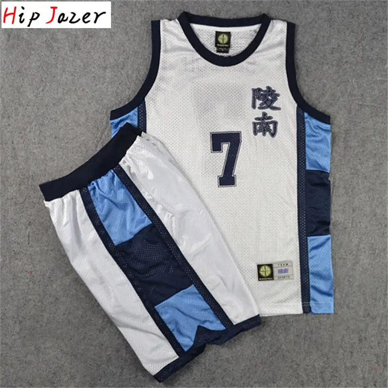 HipJazer Slam Cosplay  Ryonan 7#Akira Sendoh  Basketball Jersey Men Basketball Uniform  Set With Shorts