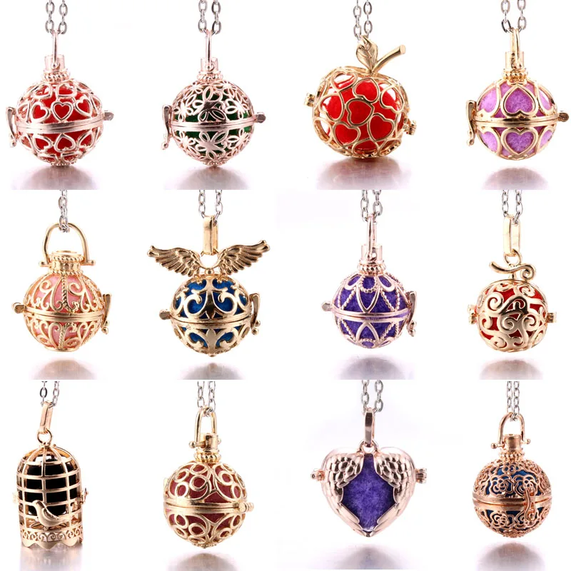 New Diffuser jewelry perfume cages Necklace Vintage Heart Necklaces Aromatherapy Essential Oil Pregnant Women Pendant necklace