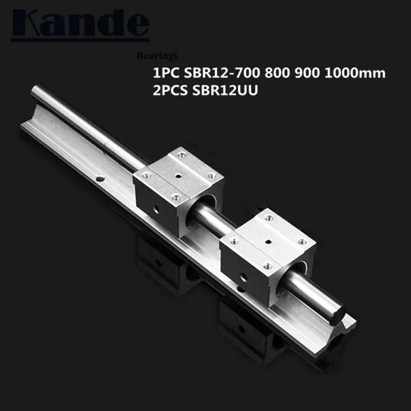 linear rail 12mm SBR12 - 600 650 700 800 850 mm  1 pc  linear guide SBR12 + 2 pcs SBR12UU blocks for CNC