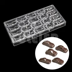 DIY 5 Types Cars Shape Polycarbonate Chocolate Mold Confectionery Candy Mold Baking Cake Decoration Tools