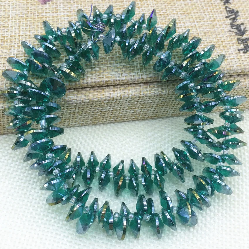 New fashion peacock green bicone shape 4*8mm crystal spacers glass loose beads diy jewelry findings accessories 140pcs B2861