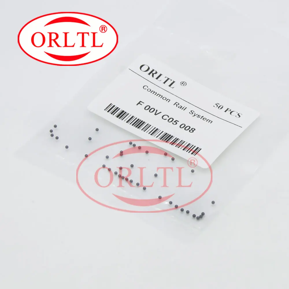 ORLTL F00VC05008 Black Balls Diameter 1.34mm Injector F 00V C05 008 CR Injector Seal Install Kits 50 Pieces/Bag