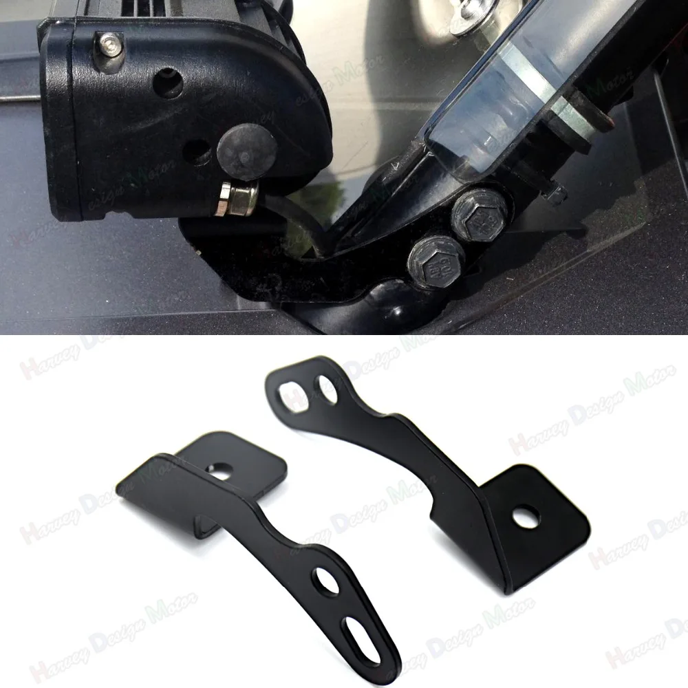 Matte Black Lower Roll Bar Light Bracket LED Cube For 15-16 UTV POLARIS RZR XP 1000 900