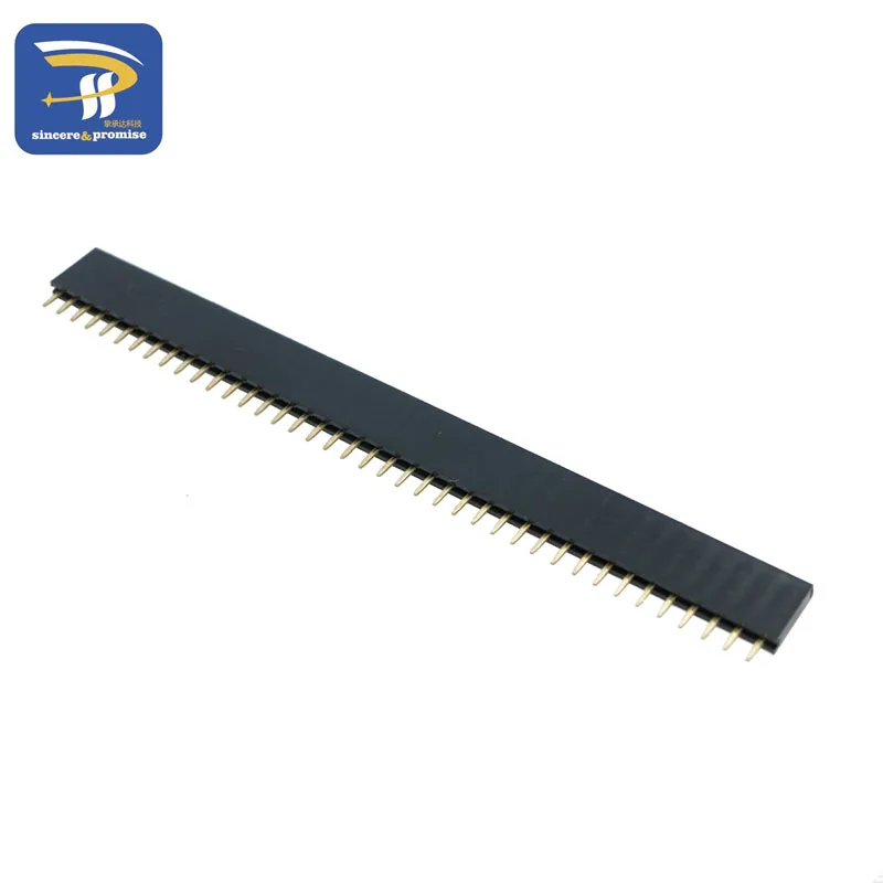 10PCS 1X40 PIN Single Row Straight FEMALE PIN HEADER 2.54MM PITCH Strip Connector Socket 140 40p 40PIN 40 PIN FOR PCB arduino