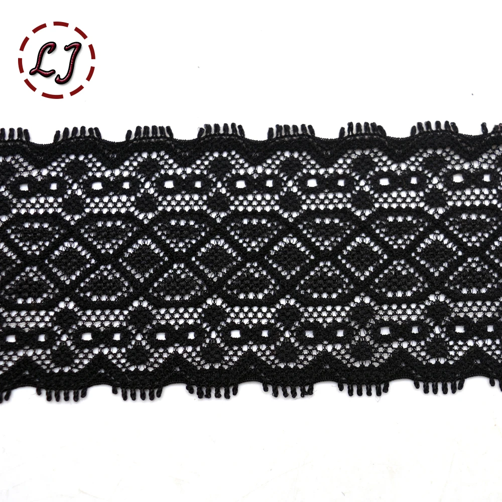 New hot sale 5yd/lot High Quality black Elastic Lace Trim ribbon For Sewing crafts decoration lace handmade accessories DIY