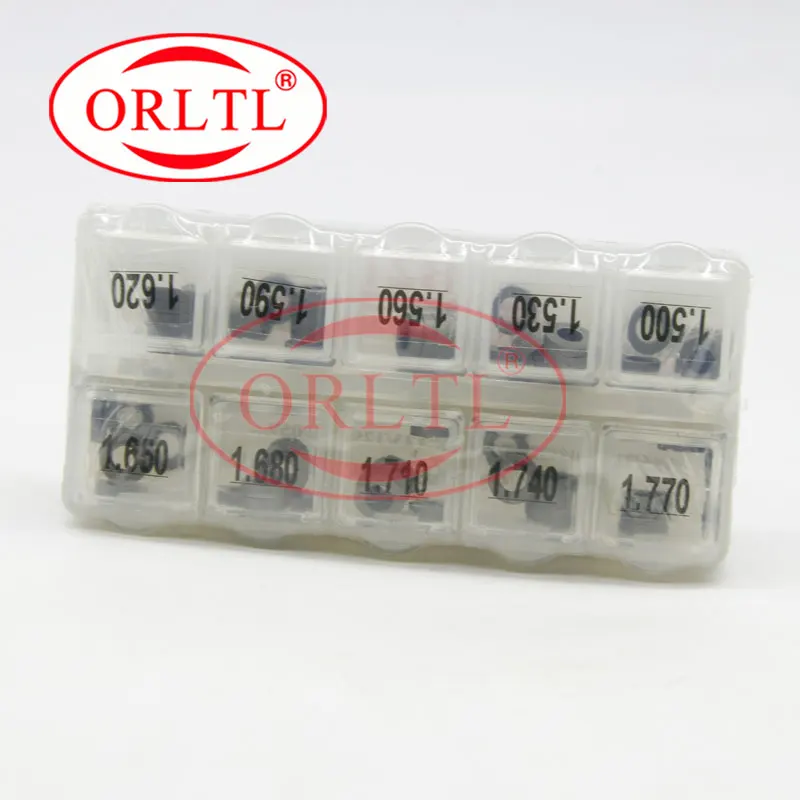 

ORLTL 100 Pcs High Speed Steel Fuel Injector Valve Washer Shims B21 Common Rail Diesel Adjustment Gaskets Size 1.50mm-1.77mm