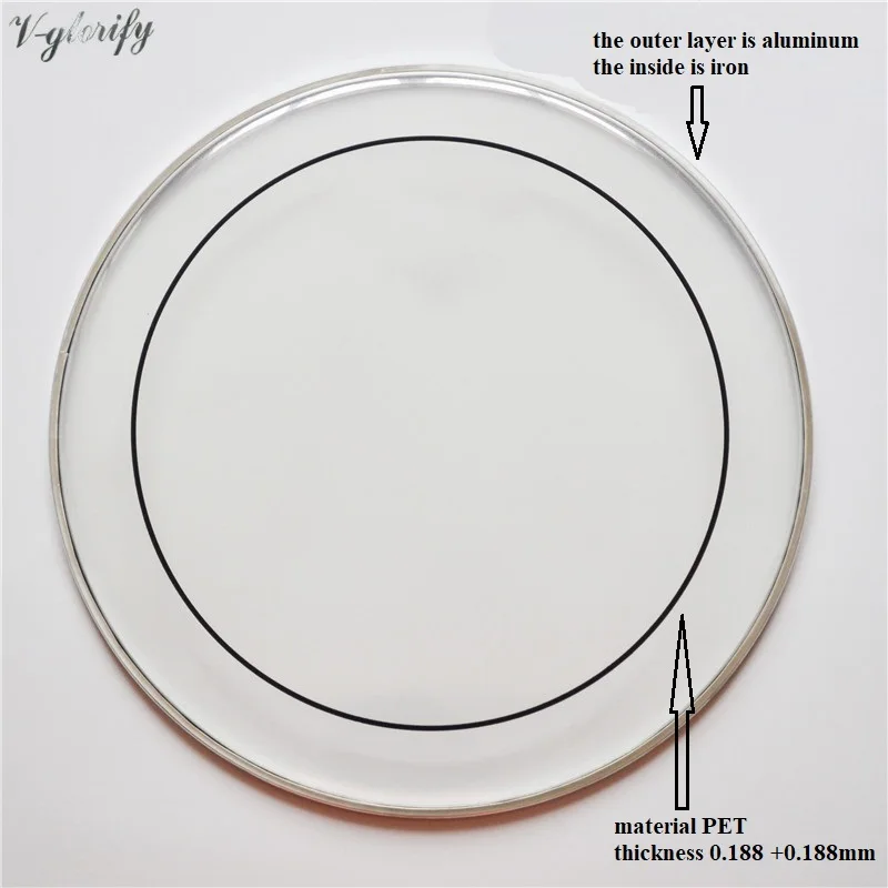 Transparent double drum skin drum head the outermost layer of skin sound controlled 12-13-14inch