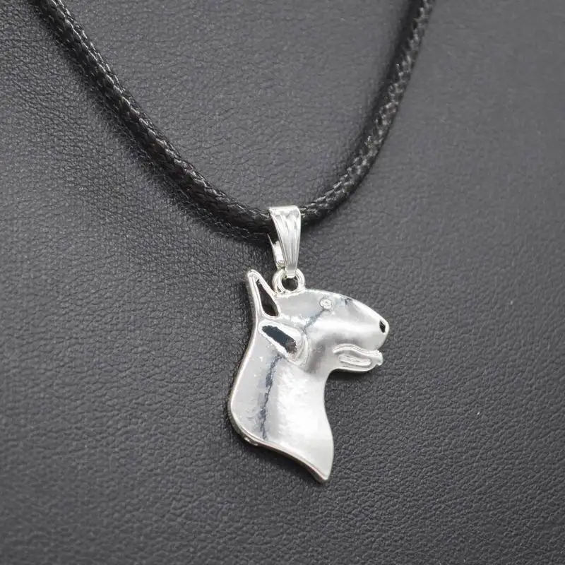 Hot Sale Lovers\' Metal Alloy Bull Terrier Necklaces Women\'s Jewelry Dog Shaped Necklaces