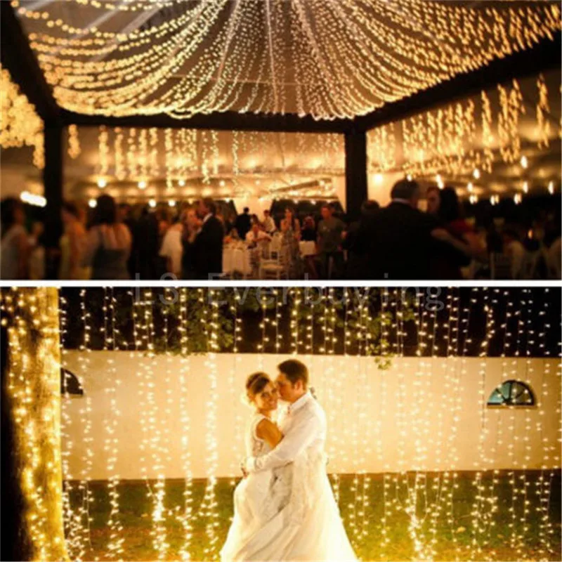 220v led string luzes de natal 10m/100leds com 8 modos decorações de natal para casa/feriado/festa/casamento/natal