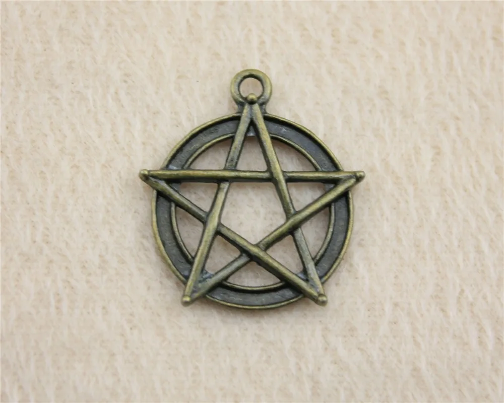 30pcs/lot 28mm ancient bronze Star charm Pendants DIY jewelry for bracelet necklace earring