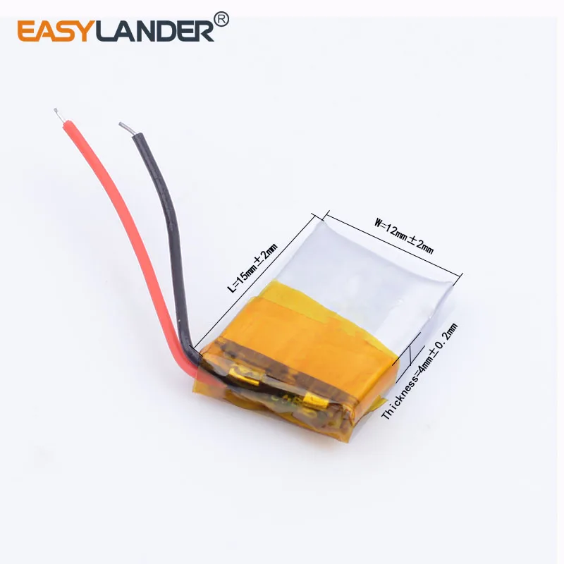 3.7V 401215 60mAh Rechargeable Lithium Li-ion Li Polymer Battery For Bluetooth headset small toy sound