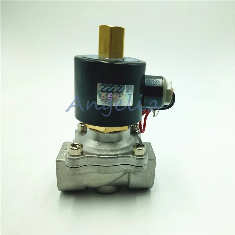 

2 "DN50 BSP AC220V AC110V AC24V Нержавеющая сталь 304 Нормально открытый электрический электромагнитный клапан Н/О