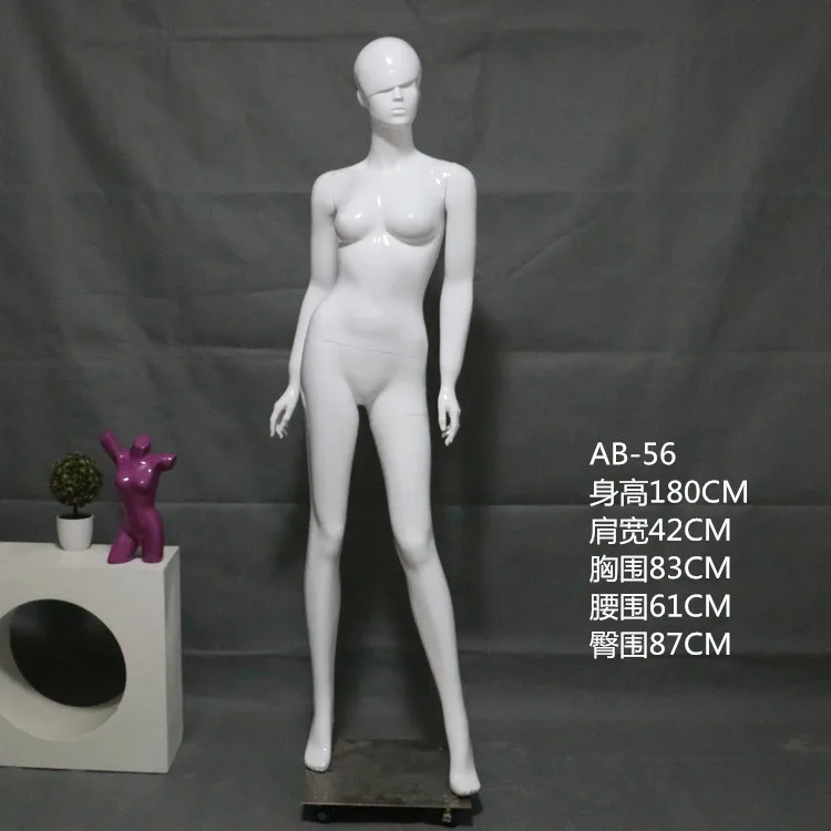 Factory Supply Best Quality  Female Full Body Mannequin High Brightness White Fiberglass Mannequin Women Model Display