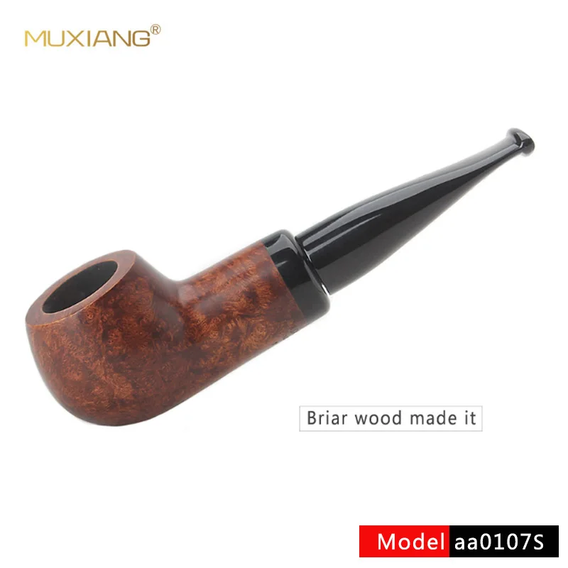 

MUXIANG 10 Smoking Pipe cleaning Tools Briar Wood Tobacco Smoking Pipe Short Straight Fit for 9 mm Filter aa0107s