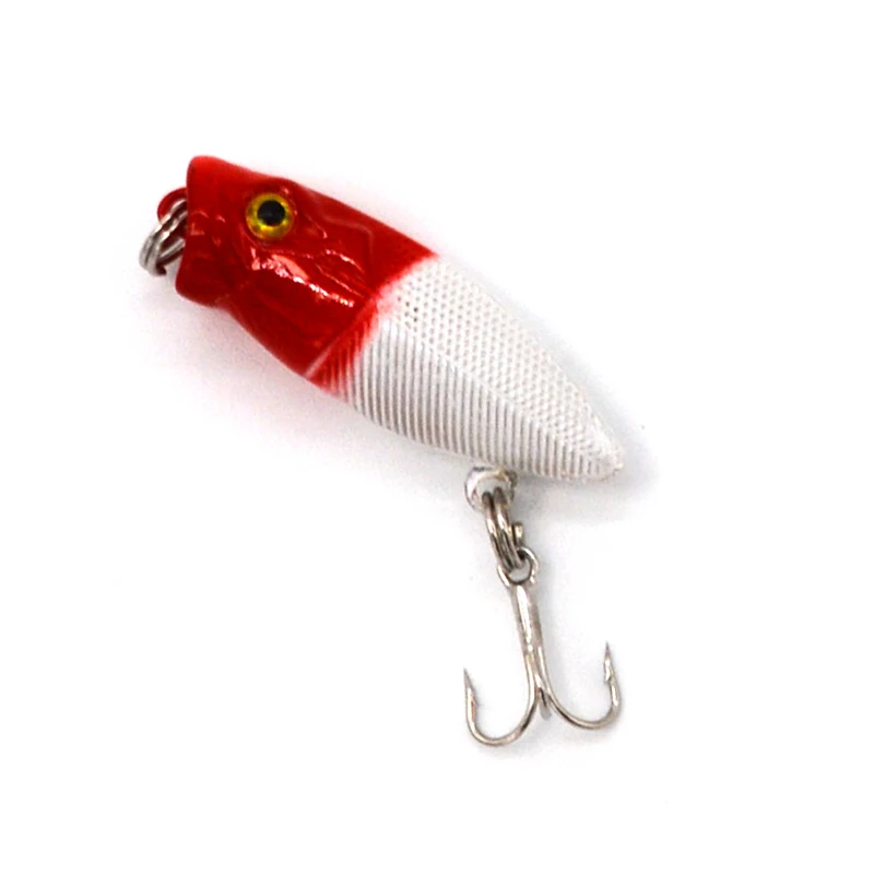 6Pcs 3.5cm 3g Artificial Bait Mini Popper Fishing Lure Crankbait Wobblers Hard Plastic Laser Fishing Lure Baits 3D Fish Eyes