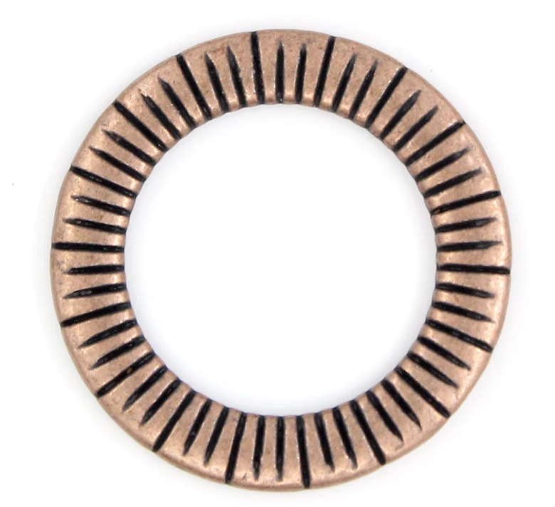 DoreenBeads Zinc metal alloy Closed Soldered Jump Rings Round Antique Copper Stripe Pattern 24mm(1\