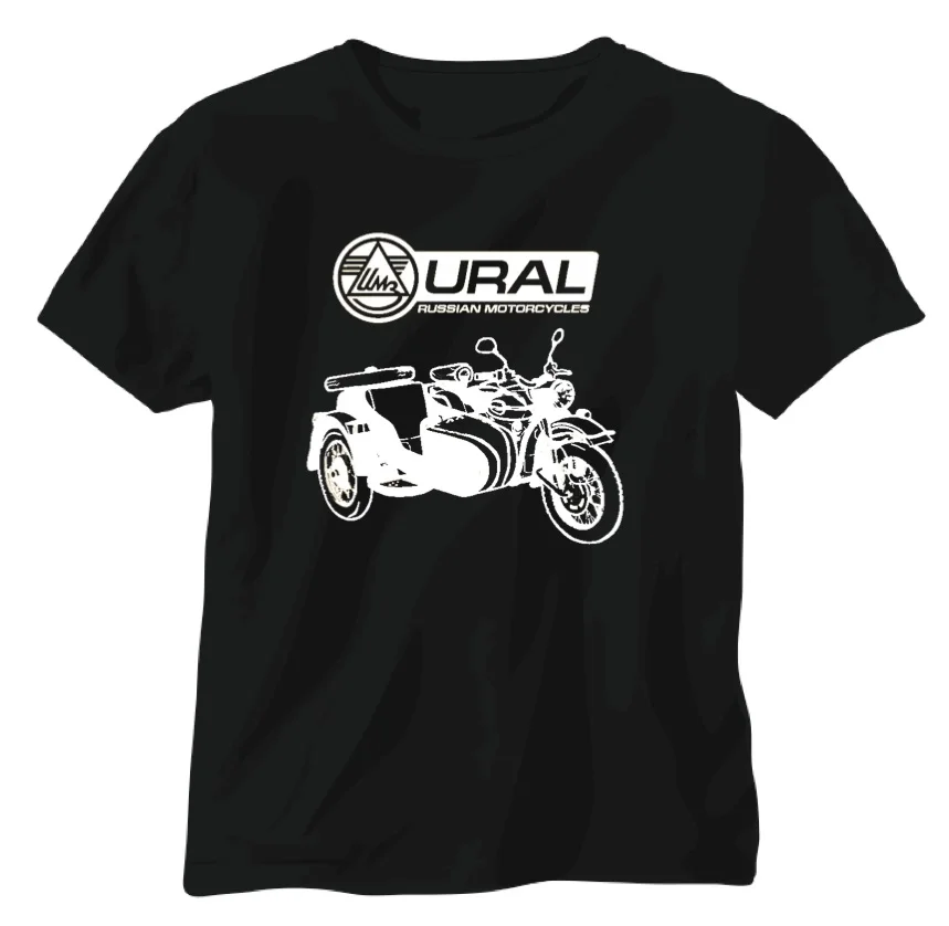 Ural Russian Sidecar Vintage Military Motorcycle Motorbike Top Quality Men\'S Short Sleeve Creative Design Printed Funny T Shirt