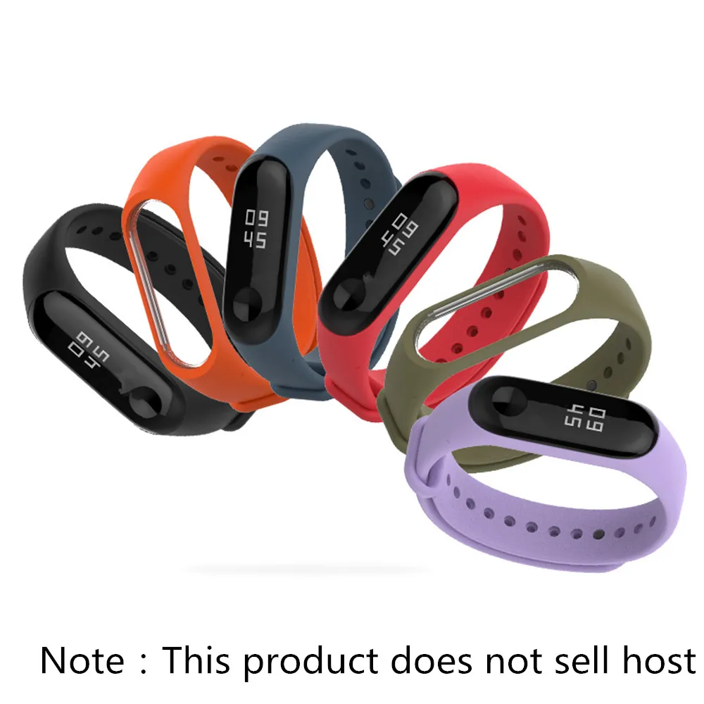 Mi Band 4 3สายซิลิโคนสำหรับ Xiaomi Mi Band 3สีดำสีแดงสายรัดข้อมือสมาร์ทสายคล้องข้อมือและสำหรับ Mi Band3