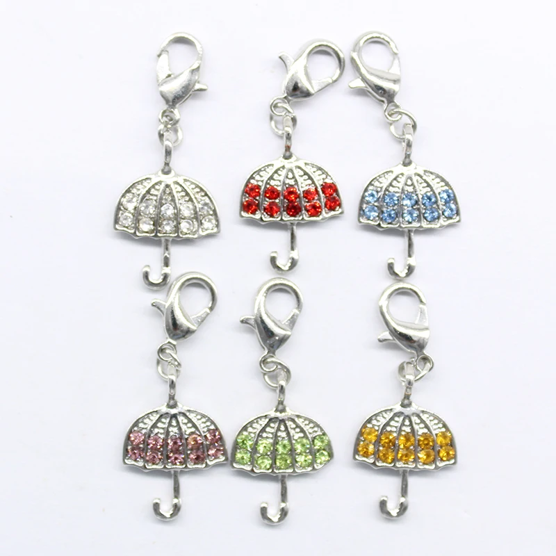 2016 fashion classic popular small umbrella with lobster clasp pendant