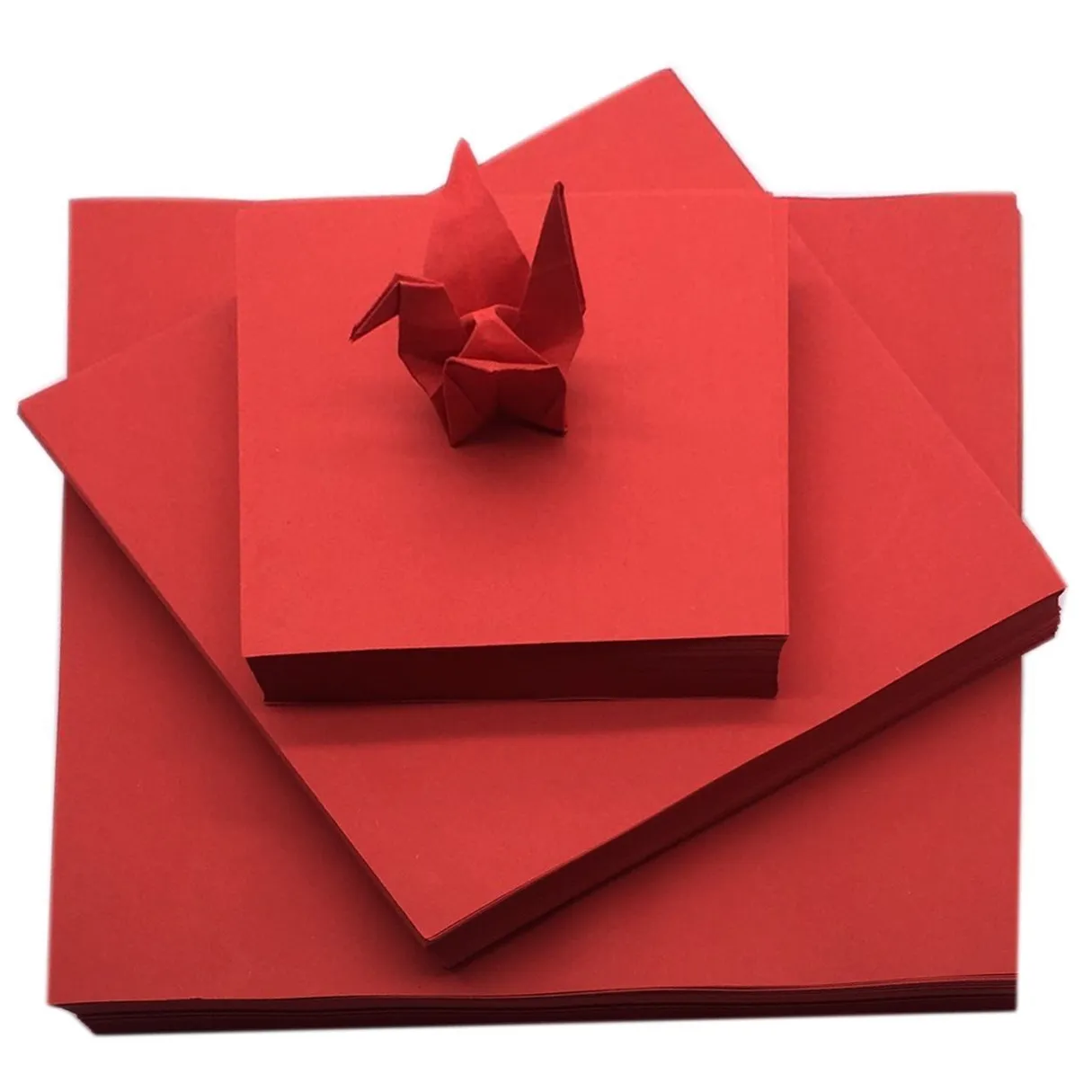 200pcs Red Origami Handmade Kraft Paper Double-sided Dark Red Origami Love Heart Square Origami DIY scrapbooking Craft Paper