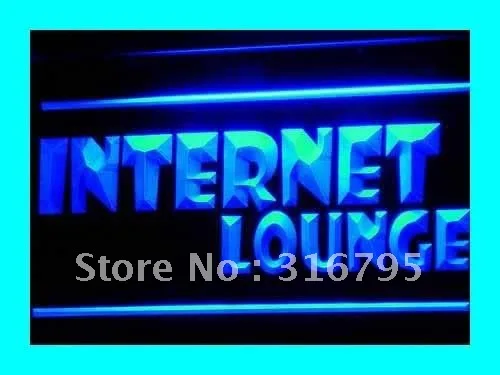 i327 Internet Lounge Cafe Shop Access LED Neon Light Light Signs On/Off Switch 20+ Colors 5 Sizes