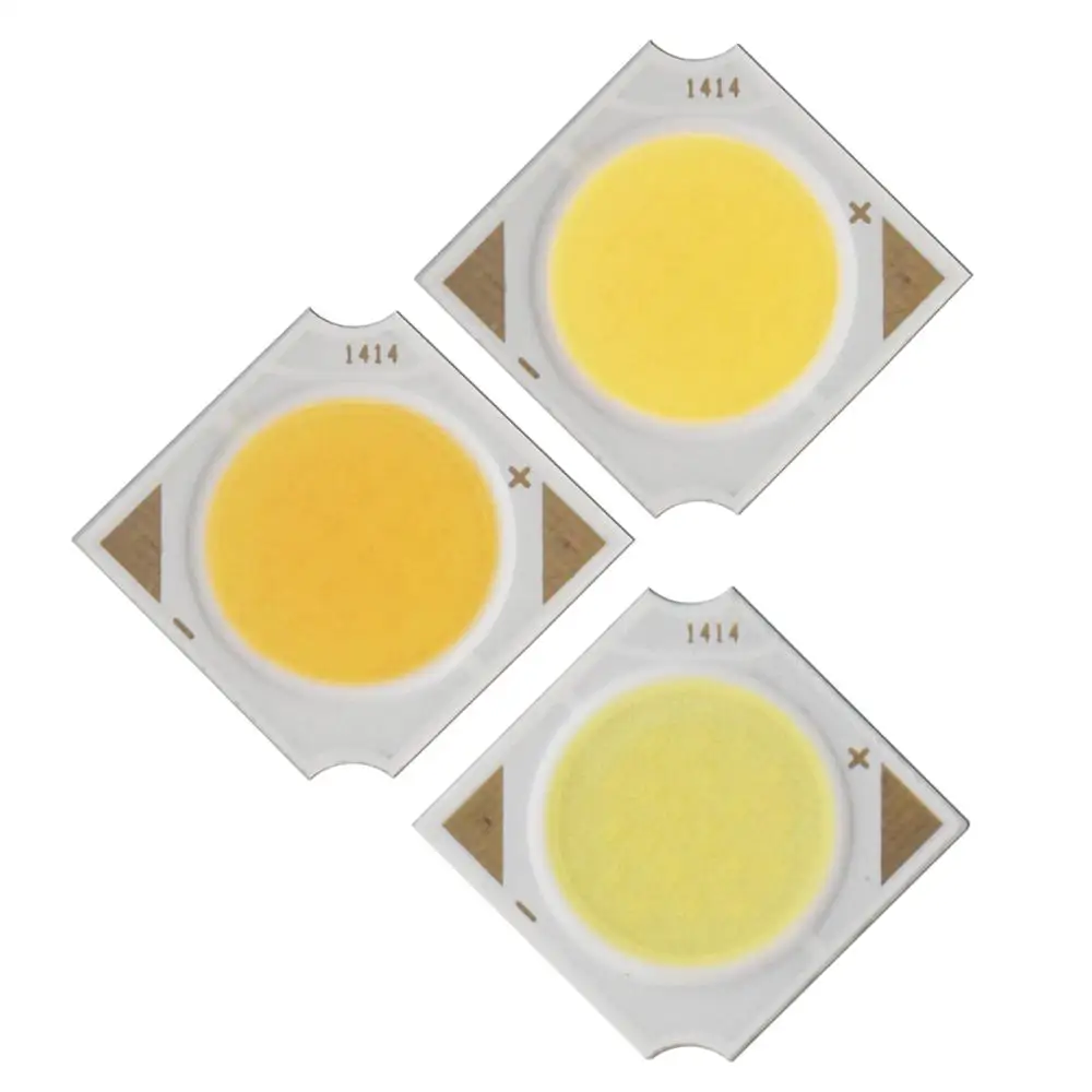 Imagem -04 - Lâmpada de Led Quadrada Cob com 3w 5w 7w 10w 12w 14x14 mm Fonte de Luz Chips Cob Led Quente e Frio para Lâmpada Holofote