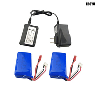 2pcs * EBOYU 7.4V 1100mah JST Lipo Battery+ 1 to 2 Balance Charger for WLtoys A949 A959 A969 A979 S989 V912 T23 T55 F45 RC Car