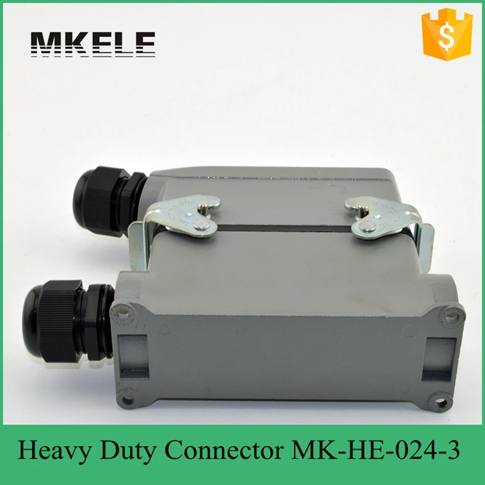 24PIN 16A Waterproof  IP67 Heavy Duty Connector 24 Core Aviation Plug Flame Retardant MK-HE-024-3