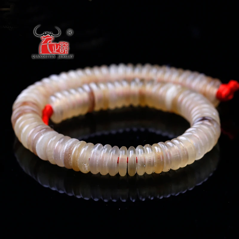 50PCS beads for jewelry making Natural yak horn spacer DIY buddhist beads and  jewelry accessories.Hole 1.5mm