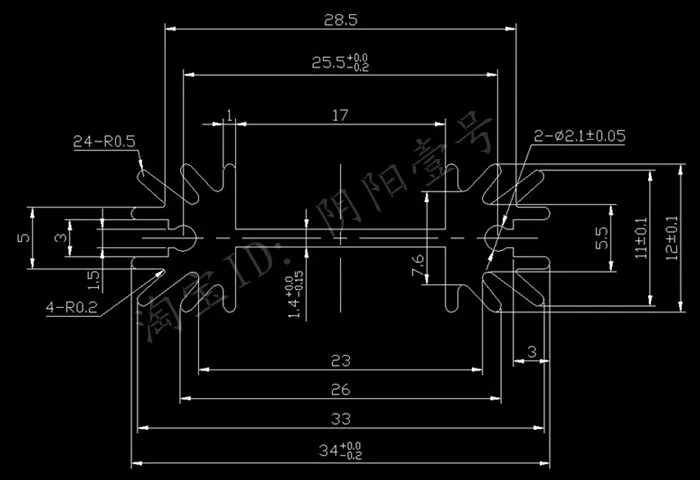 Imagem -02 - Navio Livre 100 Pcs Dissipador de Alumínio To220 Dissipador 30*34*12 mm Transistor Dissipador Radiador Preto Refrigeração