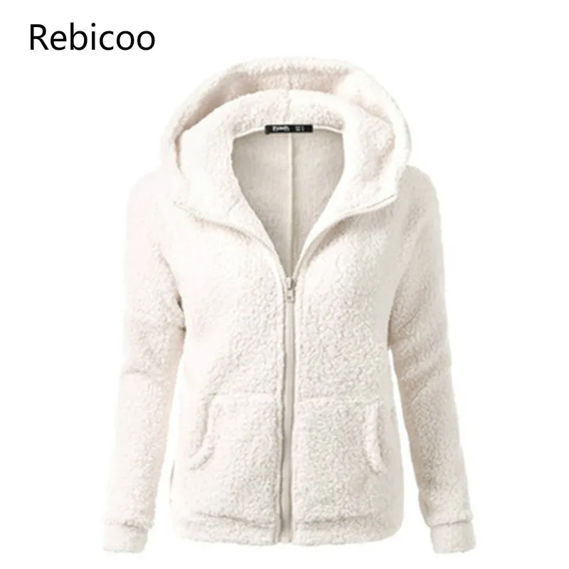 

New Winter Autumn Warm Jacket Hooded S-5XL Casual Female Sweatershirt Coat Solid Soft Fleece Women Coat