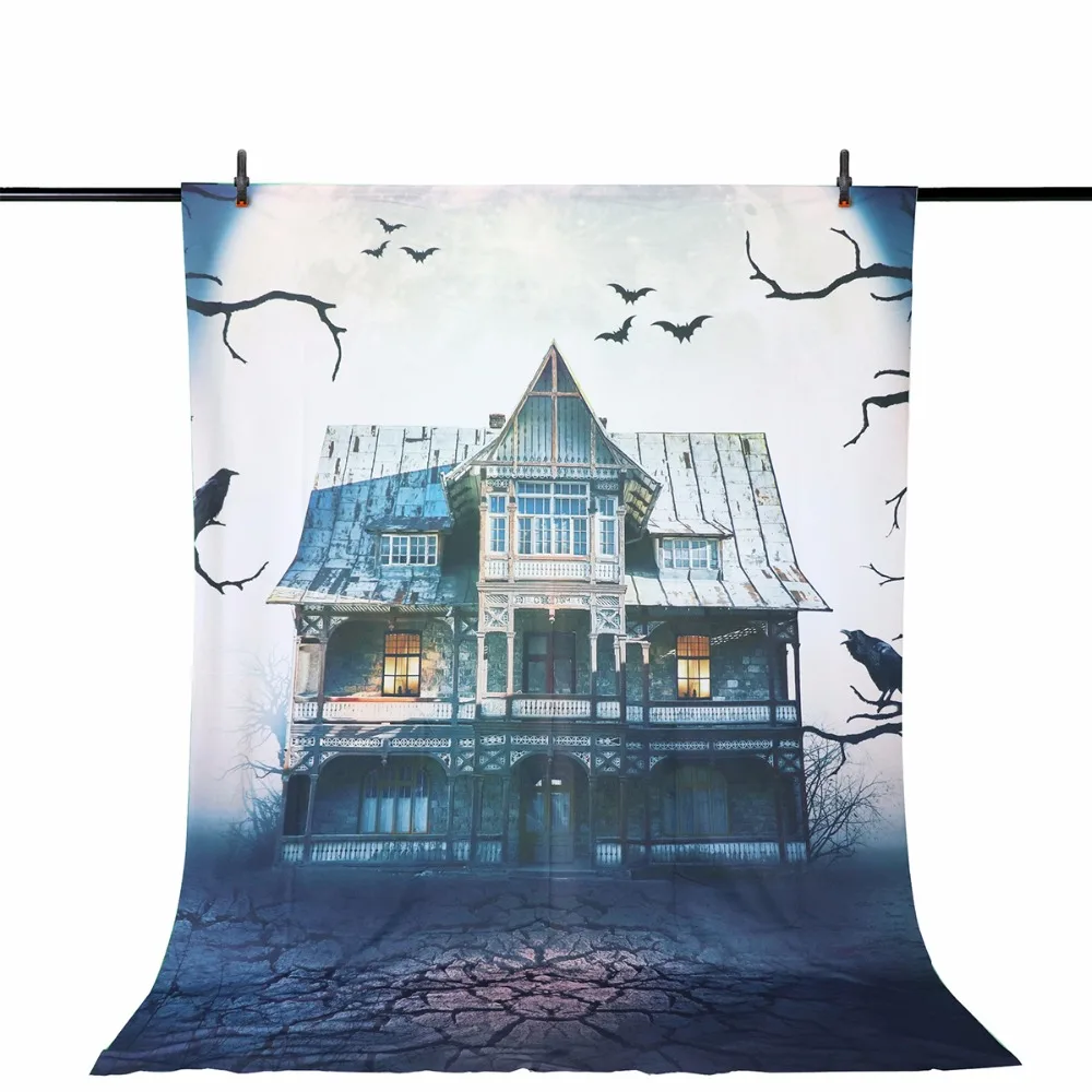 Allenjoy photography backdrop Haunted house Horror Screaming Full moon Halloween professional festival backdrop photographic