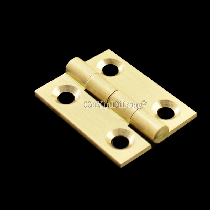 Brand New 200PCS 1Inch Brass Cabinet Hinges Decorative Jewelry Box Mini Hinges with Screws