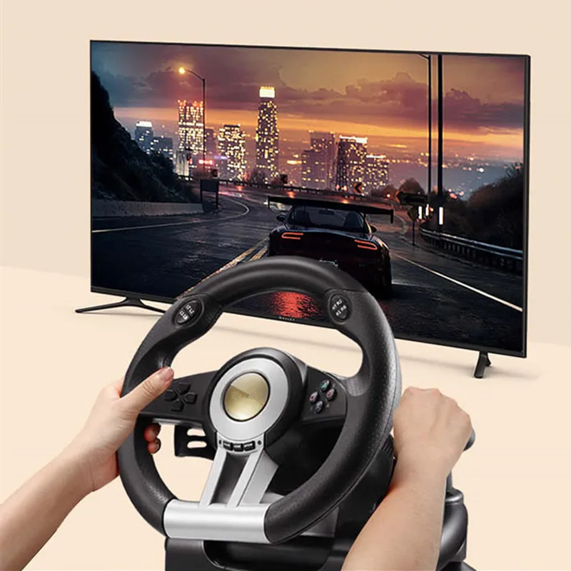 Simulation Computer Game Steering Wheel Vibration Supports PS 3/4 Driving Car Llearn Drive Need Speed Gameing Joystick Console