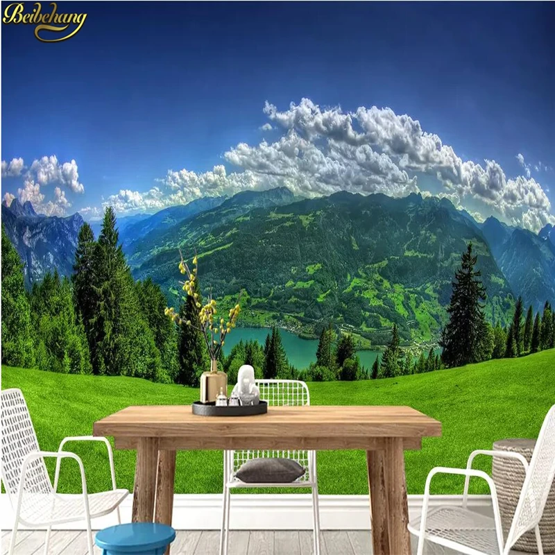 

beibehang Custom 3D wallpaper mural forest blue sky creek mural background wall papel de parede wall papers home decor