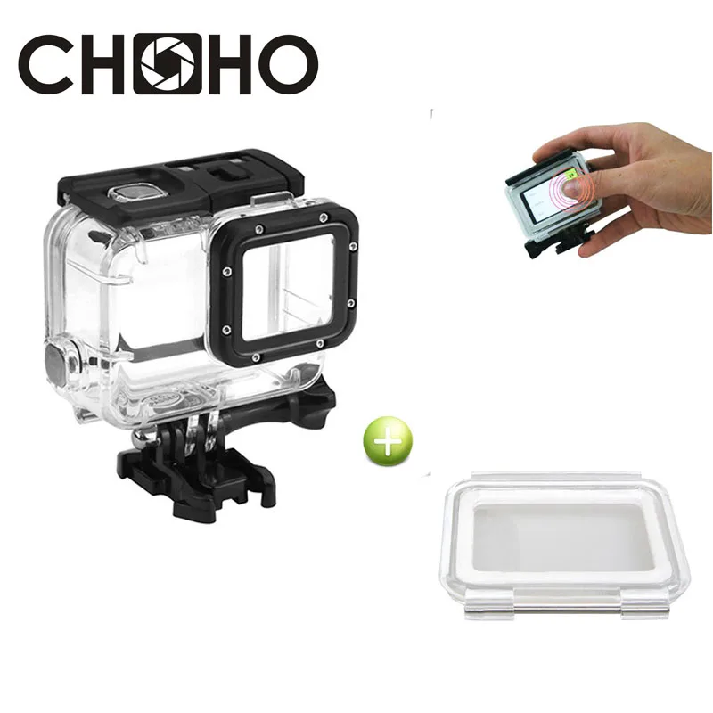 Hero7 Waterproof Case Diving Housing + Touch Door 40M Underwater Mount Shell for GoPro Hero 5 6 7 Black Go Pro  Accessories