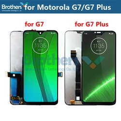 Tela LCD para motorola moto g7 g7 plus, digitador de tela sensível ao toque, g7 play, g7 power, substituição do telefone