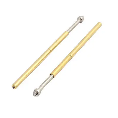 10pcs P100-LM3 1.36mm Dia 33.2mm Length Metal Spring Pressure Test Probe Needle