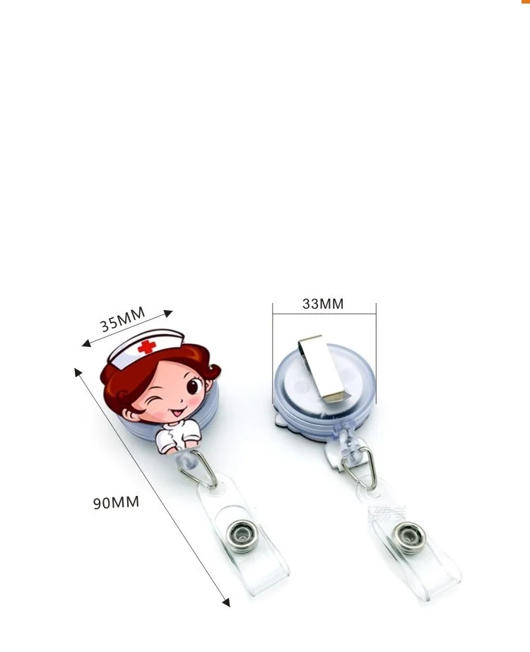 Retractable Badge Reel Nurse  Lanyards ID Name Card Badge Holder Clip Doctor Student Badge Holder
