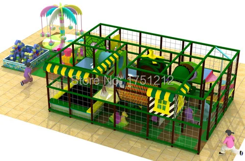 Jungle Theme Electronic Custom-made Playground Indoor Insurmountable Parque De Juegos Infantil CE Certificated HZ-5330c