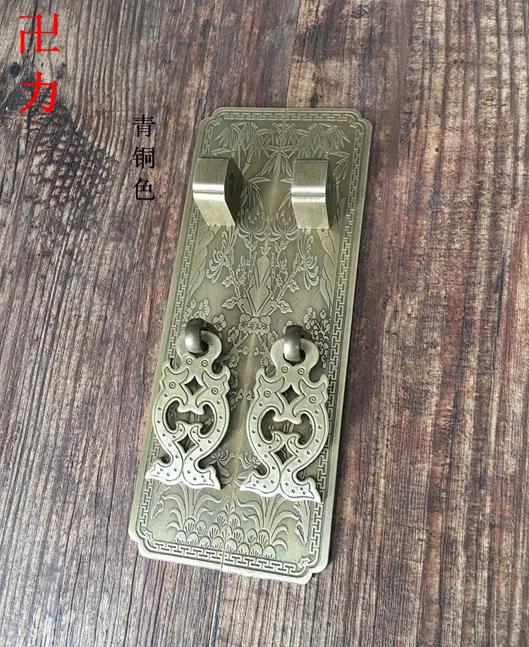 

Do not fade thickening! Chinese antique copper bookcase door glass door handle classical copper screen door handle