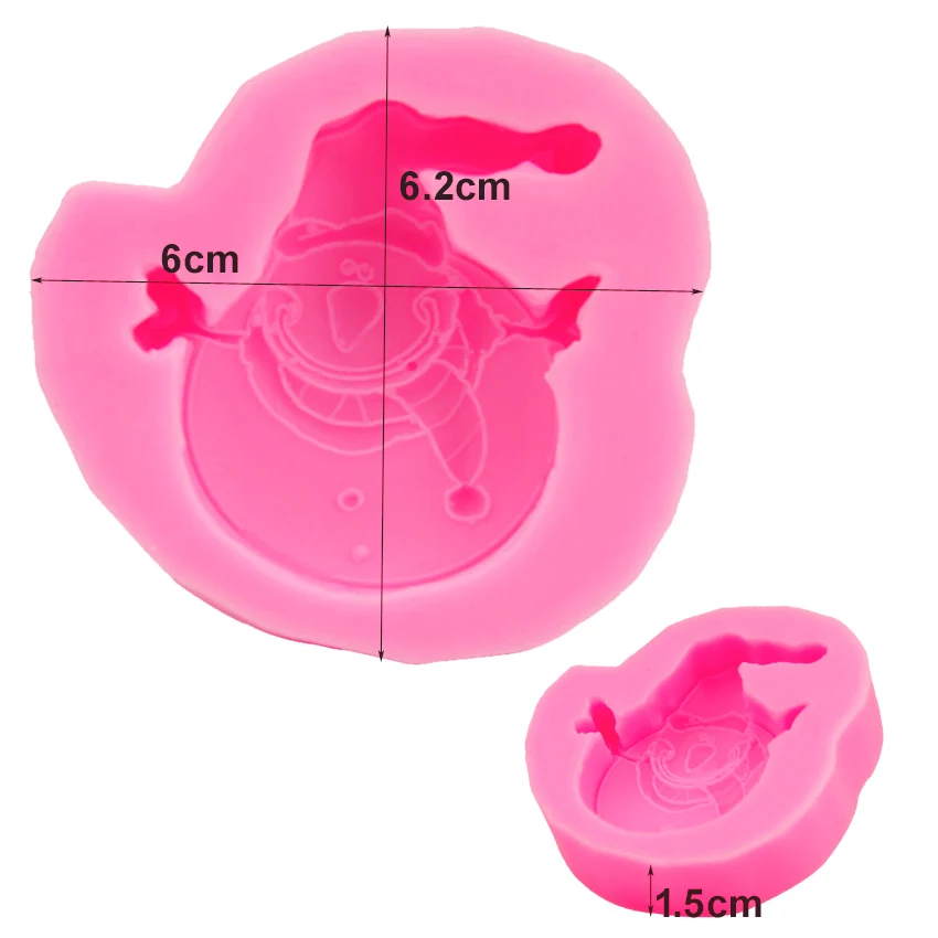 Christmas Snowman Silicone Mold For Sweets Chocolate Mould Candy Cookie Molds Bread Formas Pastry Baking Stuff Accessory