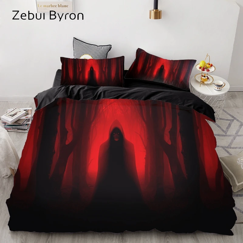 3D Print Bedding Set Custom/Europe/USA Queen/King,Duvet Cover Set,Quilt/Blanket Cover Set Halloween Spider web,drop ship