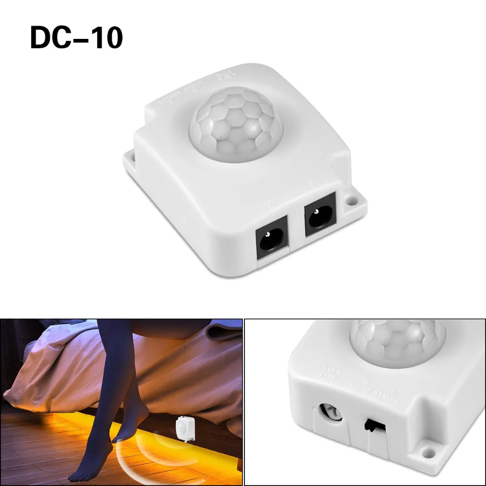 Highly Sensitive PIR Motion Sensor Light Switch DC 12V - 24V Automatic Infrared Motion Sensor Switch for LED Strip Light